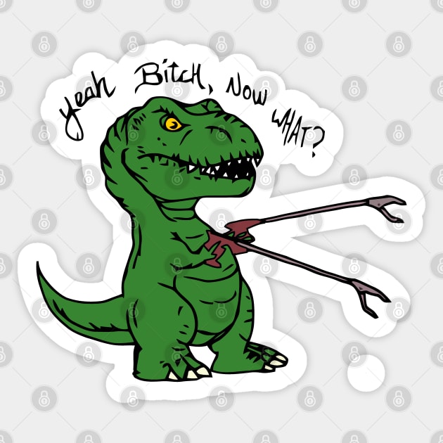 T-Rex Evolved Sticker by MarinasingerDesigns